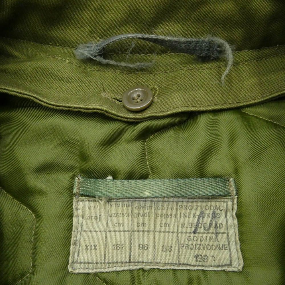 ミリタリー military Vintage  Slovenian ARMY  ヴィンテージ スロベニア軍 モーター サイクル コート カーキ系【中古】 ミリタリー military Vintage Slovenian ARMY ヴィンテージ スロベニア