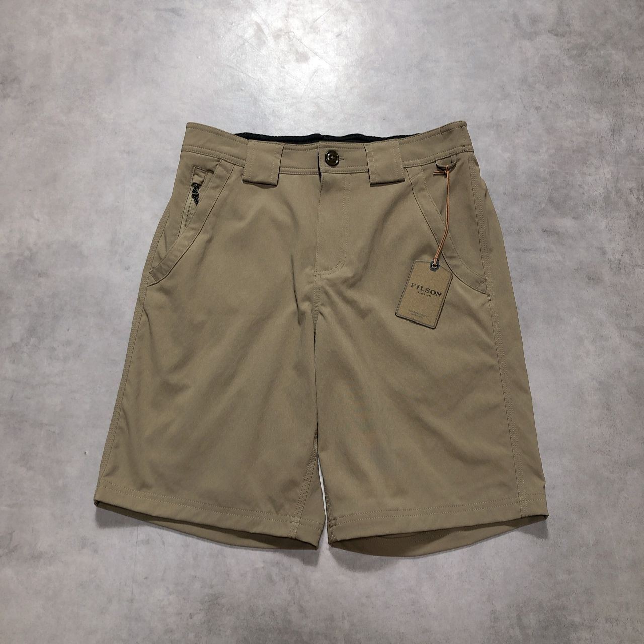 GQ6098◇FILSON：未使用タグ付 outdoorsman shorts◇S◇ベージュ系 フィルソン ショートパンツ ハーフ ショーツ