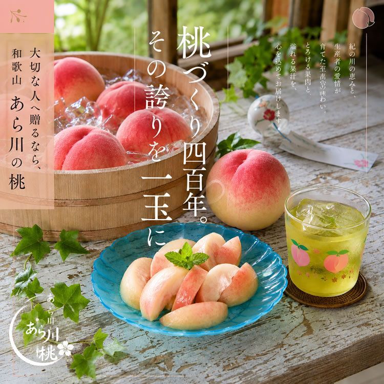 送料無料】和歌山 あら川の桃 大玉6玉 化粧箱 - メルカリ