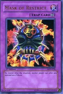 中古】遊戯王 LON-018[UR]：Mask of Restrict/生贄封じの仮面 - メルカリ