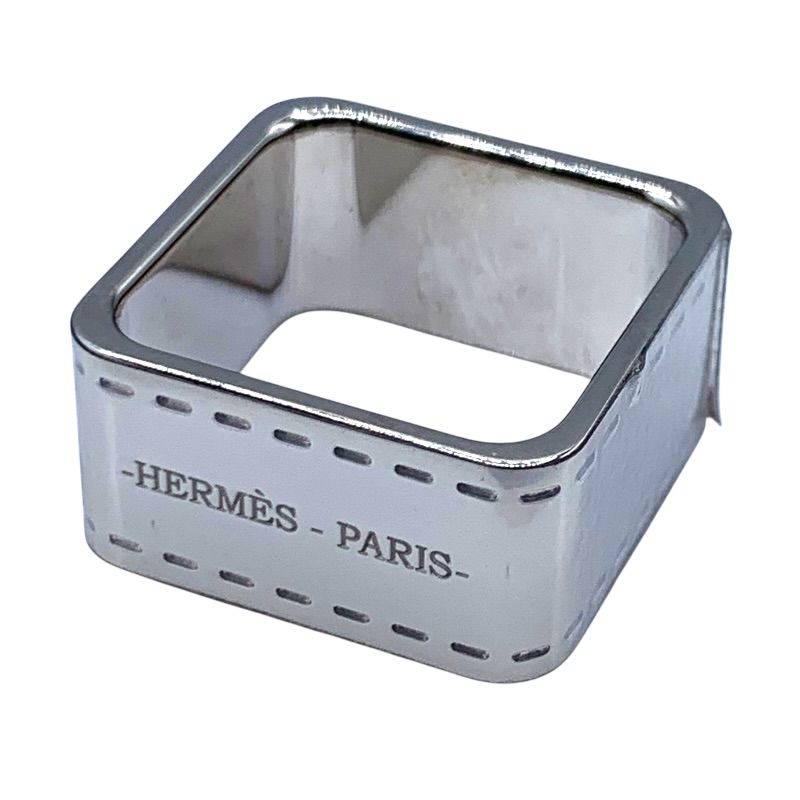 エルメス HERMES ボルデュック スカーフリング シルバー メタル