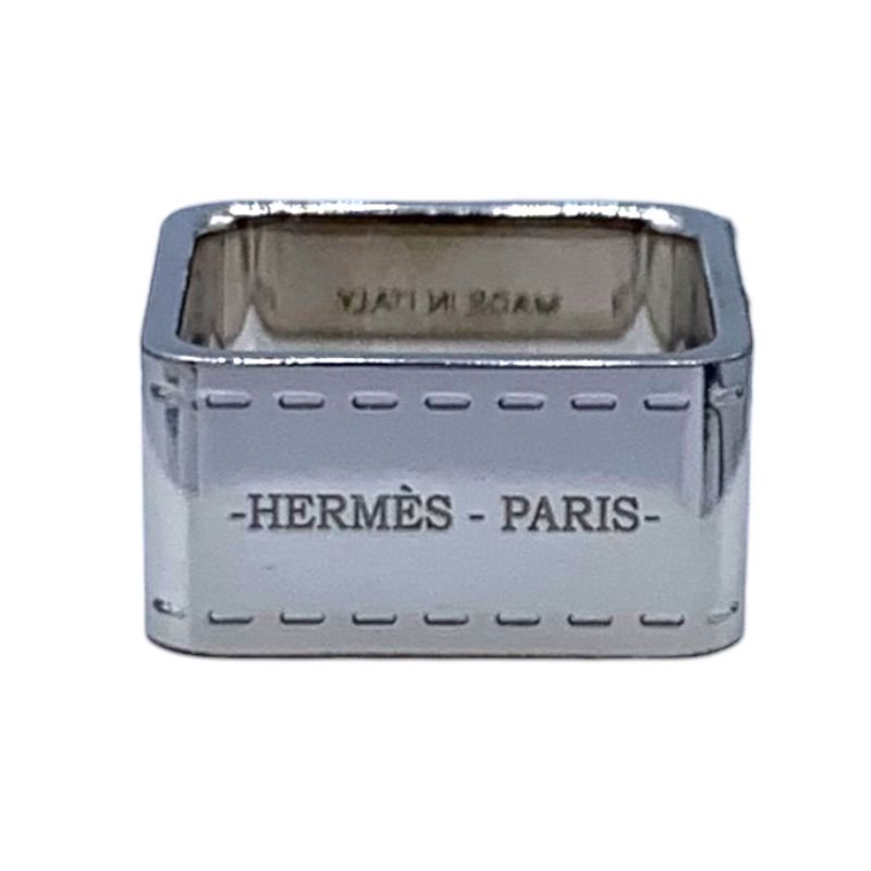 エルメス HERMES ボルデュック スカーフリング シルバー メタル