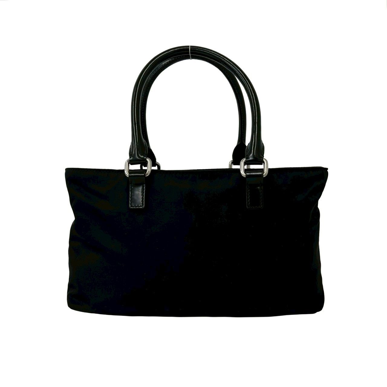 極 美品 PRADA プラダ ロゴ 刻印 ナイロン レザー 本革 2way