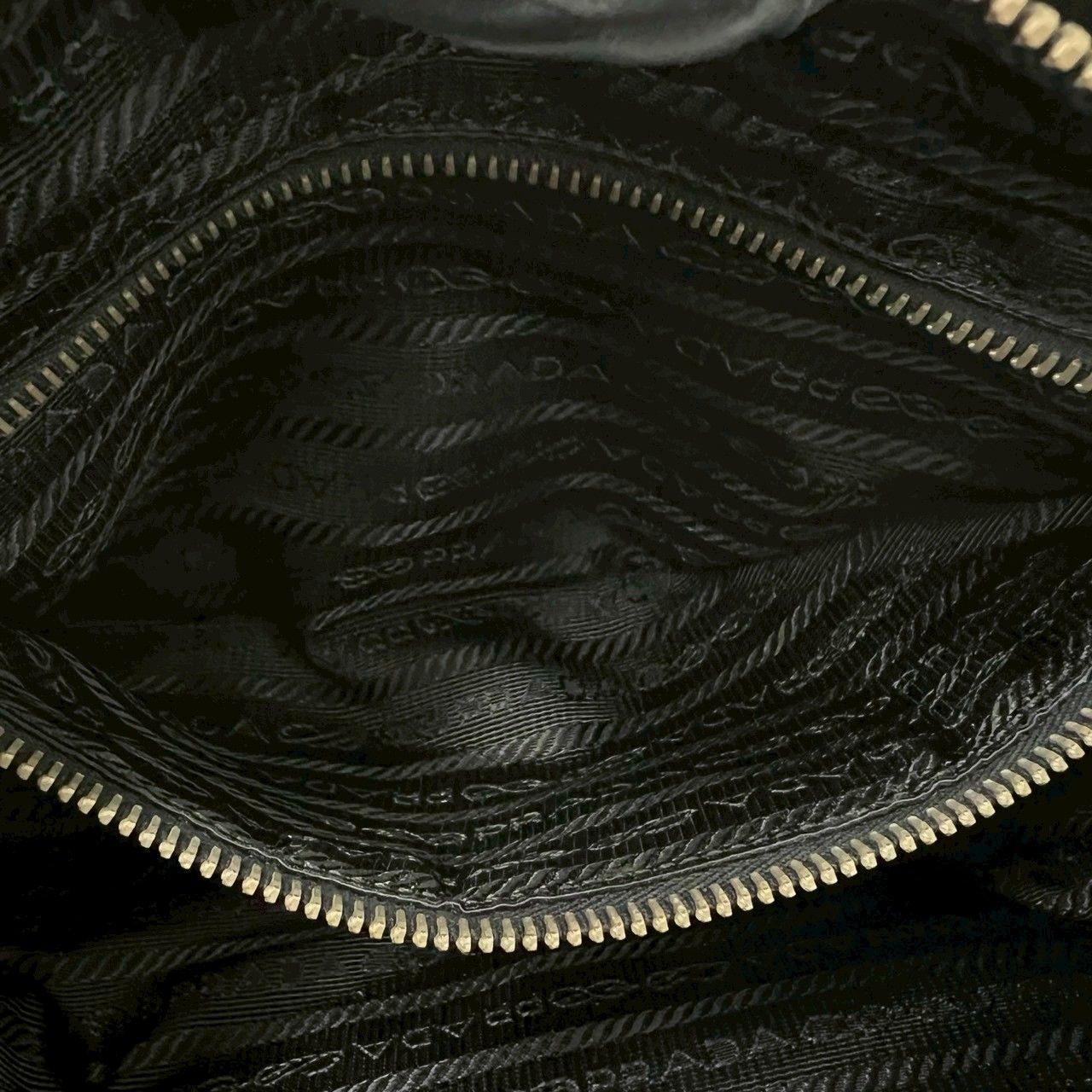 極 美品 PRADA プラダ ロゴ 刻印 ナイロン レザー 本革 2way