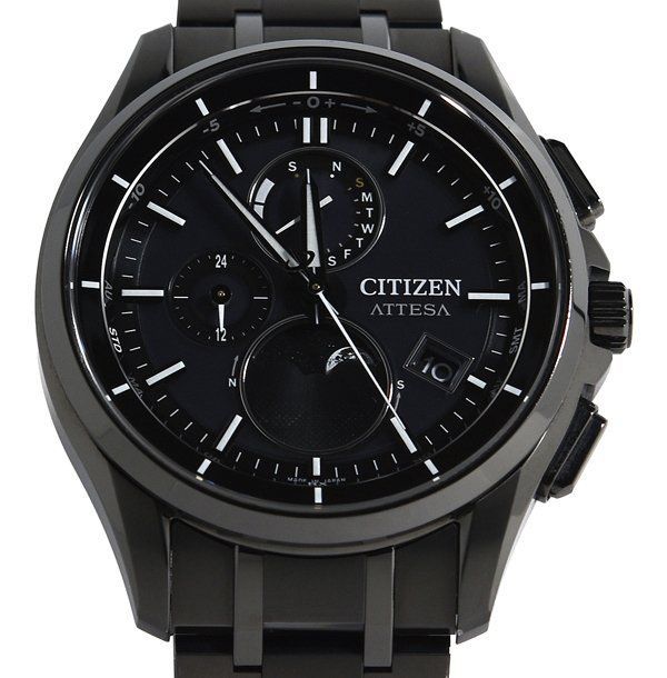 箱保付 美品 CITIZEN シチズン ATTESA アテッサ BY1006-62E H874-005HK02 Black Titanium Series エコ・ドライブ メンズ
