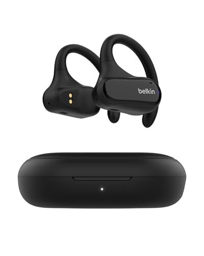 Belkin ワイヤレス オープンイヤー イヤホン 耳を塞がない 耳掛け式 超軽量設計 圧迫感ゼロ Bluetooth5.3/最大26時間再生/耐水耐汗(IPX5)/14mm大口径ドライバー/通話ノイズリダクション/マルチポイント対応/タッチコントロール yu