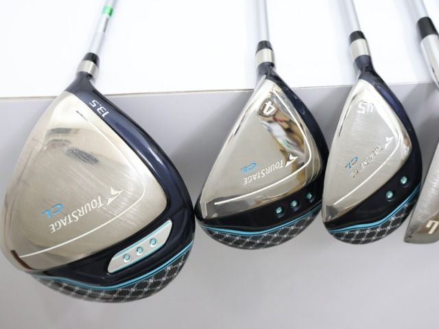 中古】 レディース ブリヂストン ツアーステージ CL ネイビー 8本