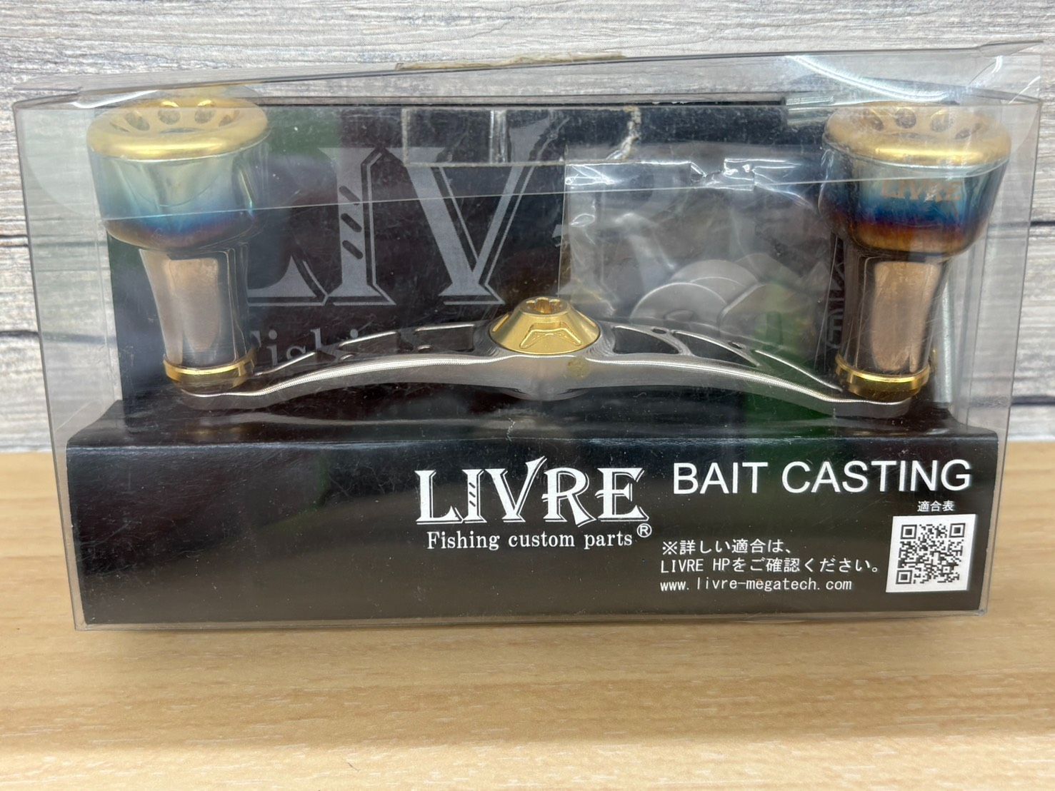 亘】LIVRE CRANK 100 シマノ右巻き ベイトリールハンドル チタンP+