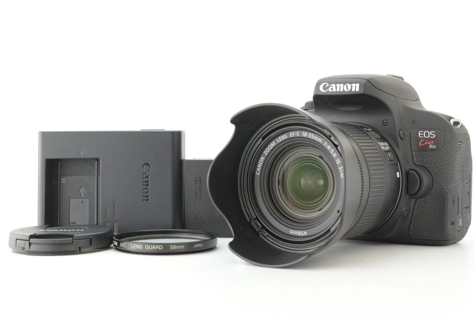 【美品 シャッターカウント4772回】Canon EOS Kiss X9i EF-S 18-55mm F4-5.6 IS STM キヤノン デジタル一眼レフカメラ レンズ EF-TN-JP2686