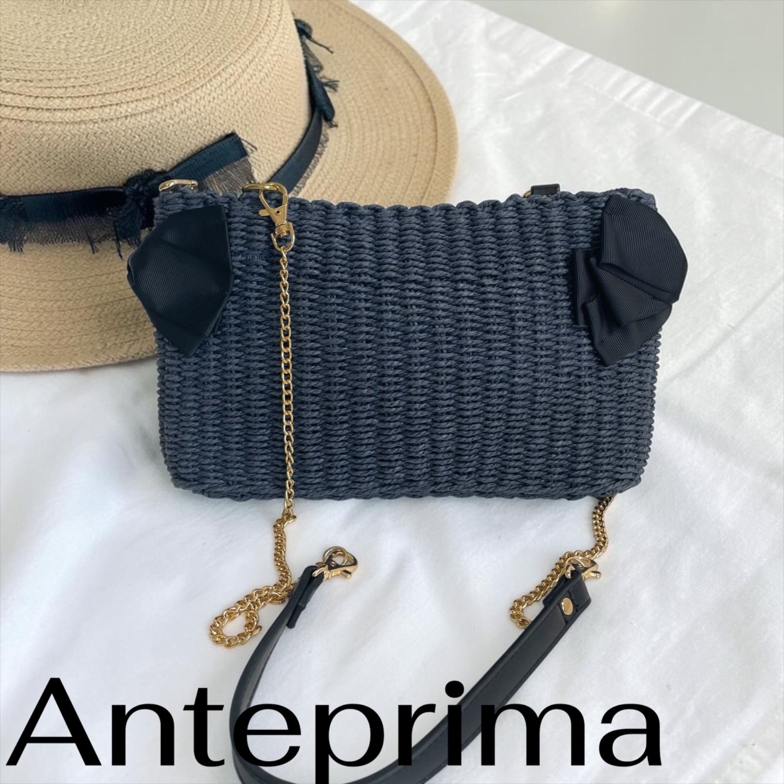 ANTEPRIMA/MISTO ショルダーバッグ ANTEPRIMA MISTO ショルダーバッグ リボン カゴバッグ - メルカリ