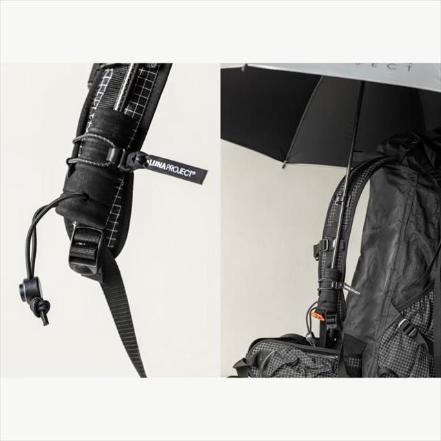 【新品】LUNA PROJECT ルナプロジェクト カーボン日傘 Sun Guard Carbon Umbrella サンガードカーボンアンブレラ UPF50+ 遮光 紫外線対策 軽量 高強度 カーボン製 150g バックパック固定可能 登山 トレッキング ア