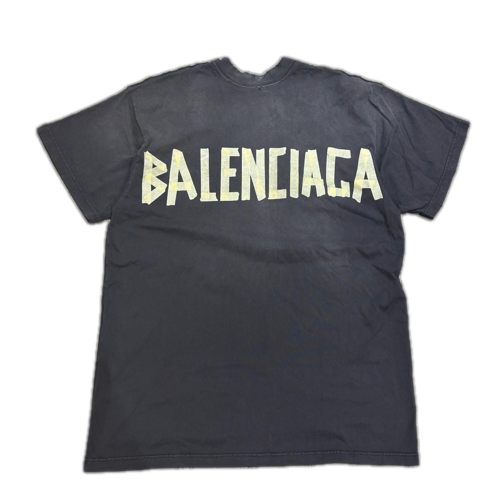 国内正規 BALENCIAGA ダブルフロントTシャツ テープロゴ バレンシアガ
