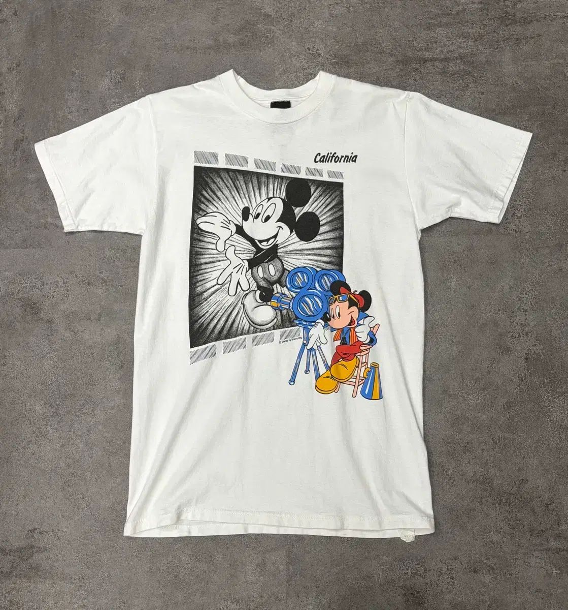 90s ミッキーマウス カリフォルニア 半袖 Tシャツ 白