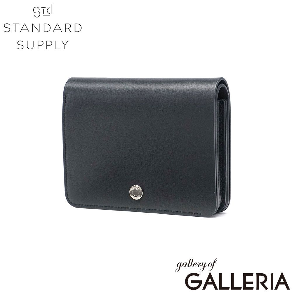 【正規取扱店】 スタンダードサプライ 二つ折り財布 財布 レディース メンズ STANDARD SUPPLY 本革 大人 日本製 女性 男性 二つ折り レザー おしゃれ かぶせ PAL BILLFOLD FLAP WALLET CHARCOALBLACK