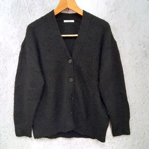 BEAUTY&YOUTH UNITED ARROWS ビューティーアンドユースユナイテッドアローズ カーディガン ニット シャギー加工 リブ編み ブラック ◇〇☆