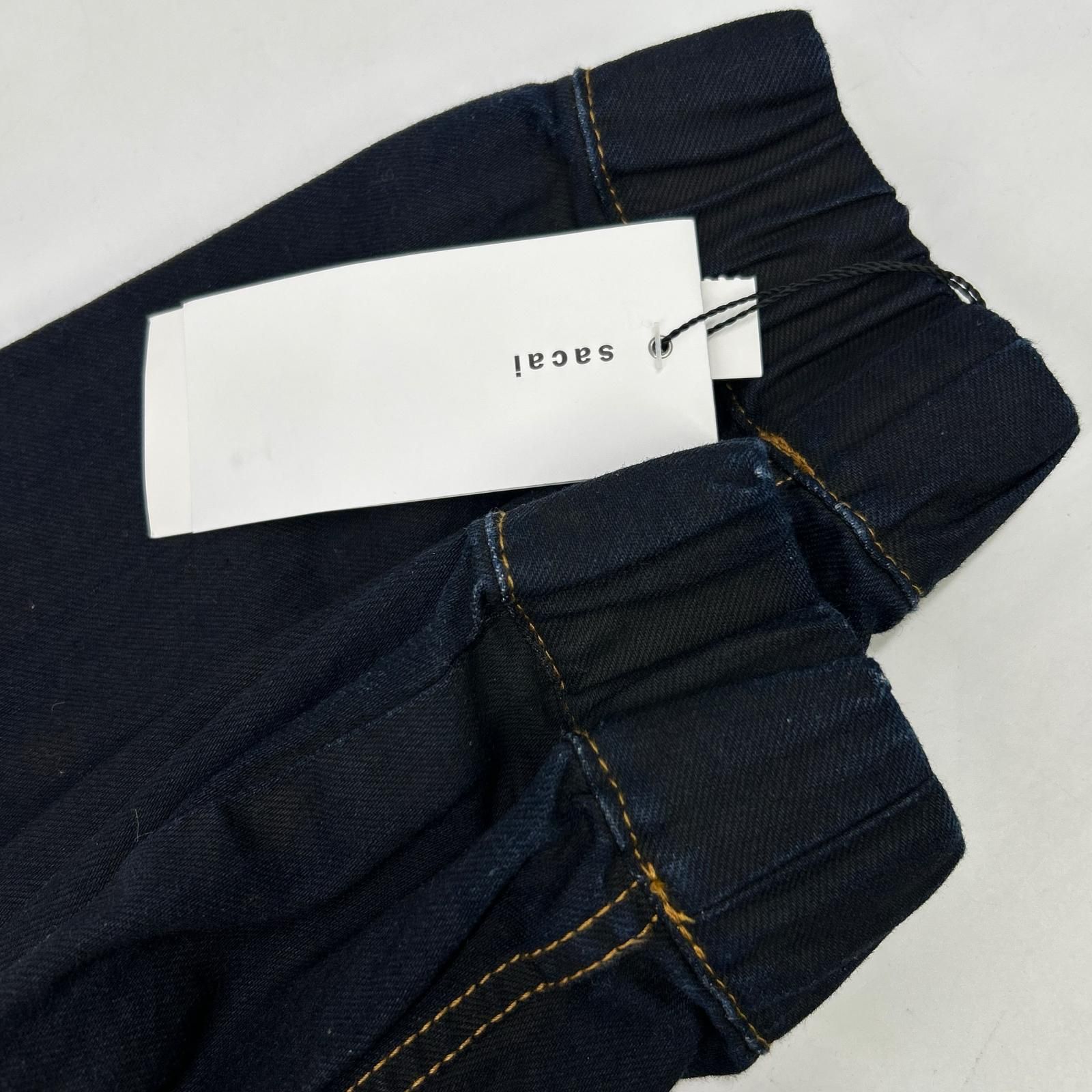 sacai サカイ 24-03438M インディゴ デニムプリント ドッキングシャツ