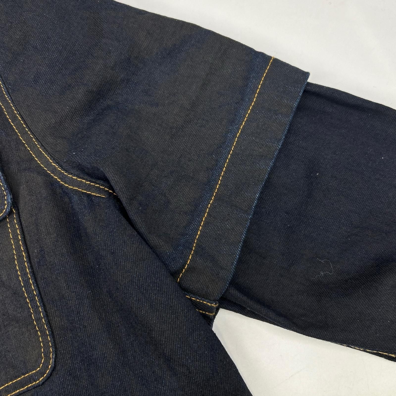sacai サカイ 24-03438M インディゴ デニムプリント ドッキングシャツ