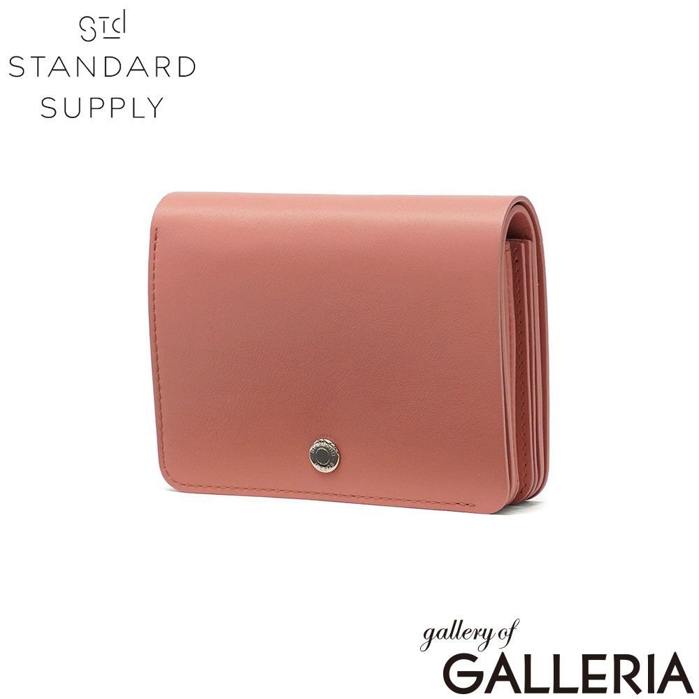 【正規取扱店】 スタンダードサプライ 二つ折り財布 財布 レディース メンズ STANDARD SUPPLY 本革 大人 日本製 女性 男性 二つ折り レザー おしゃれ かぶせ PAL BILLFOLD FLAP WALLET CORALPINK