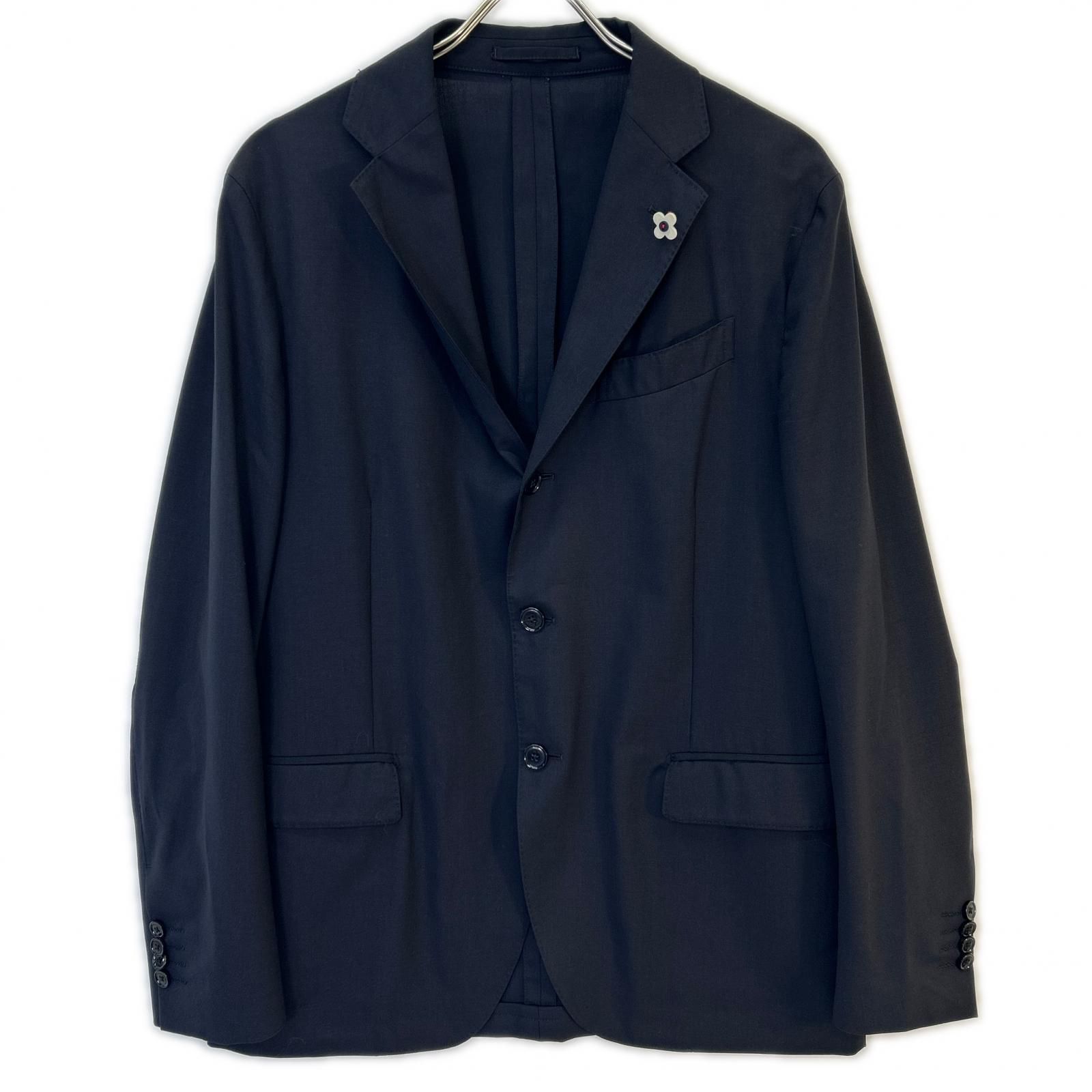 LARDINI ラルディーニ SU.821-A ネイビー ブートニエール付き