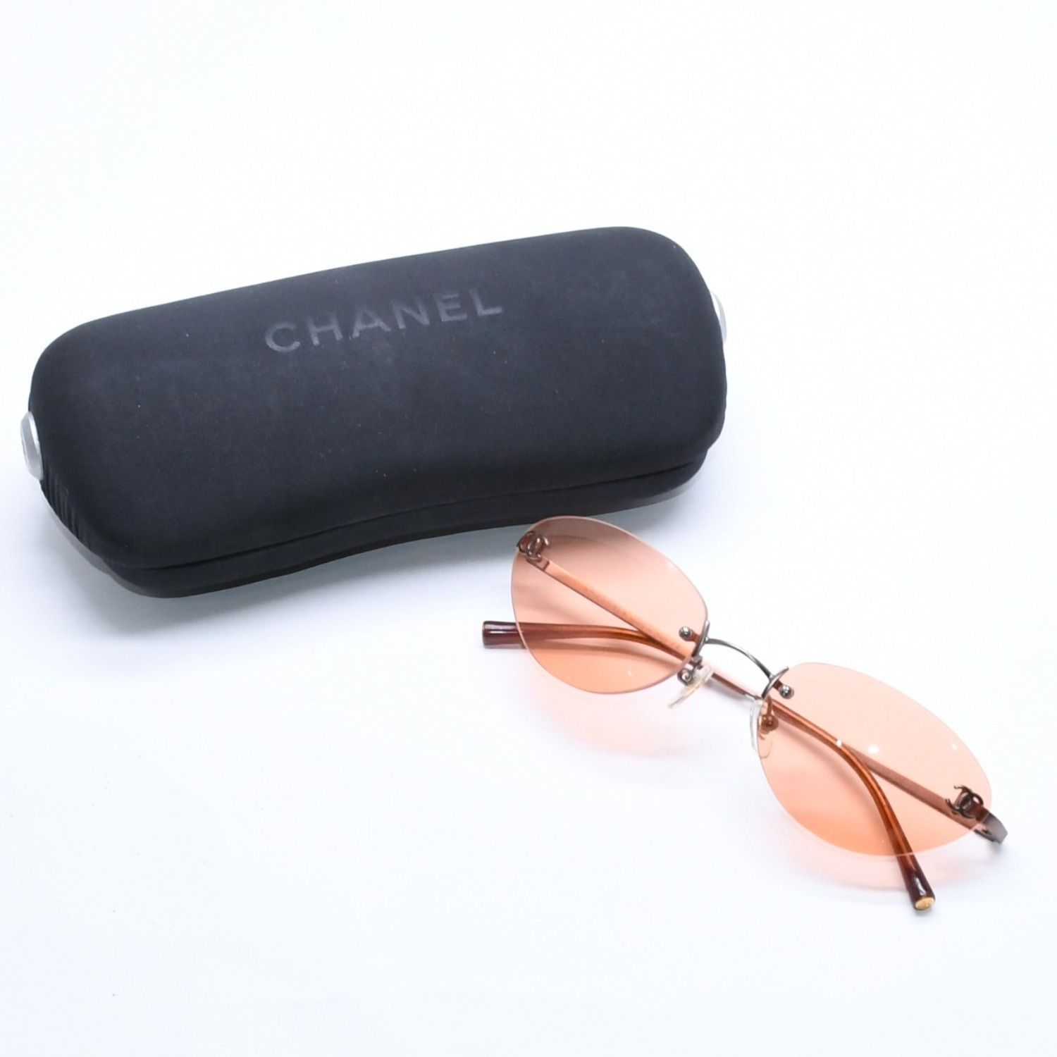 CHANEL シャネル サングラス ココマーク オレンジ ブラウン 4107-B 極美品 CHANEL シャネル サングラス アイウェア ココマーク オレンジ