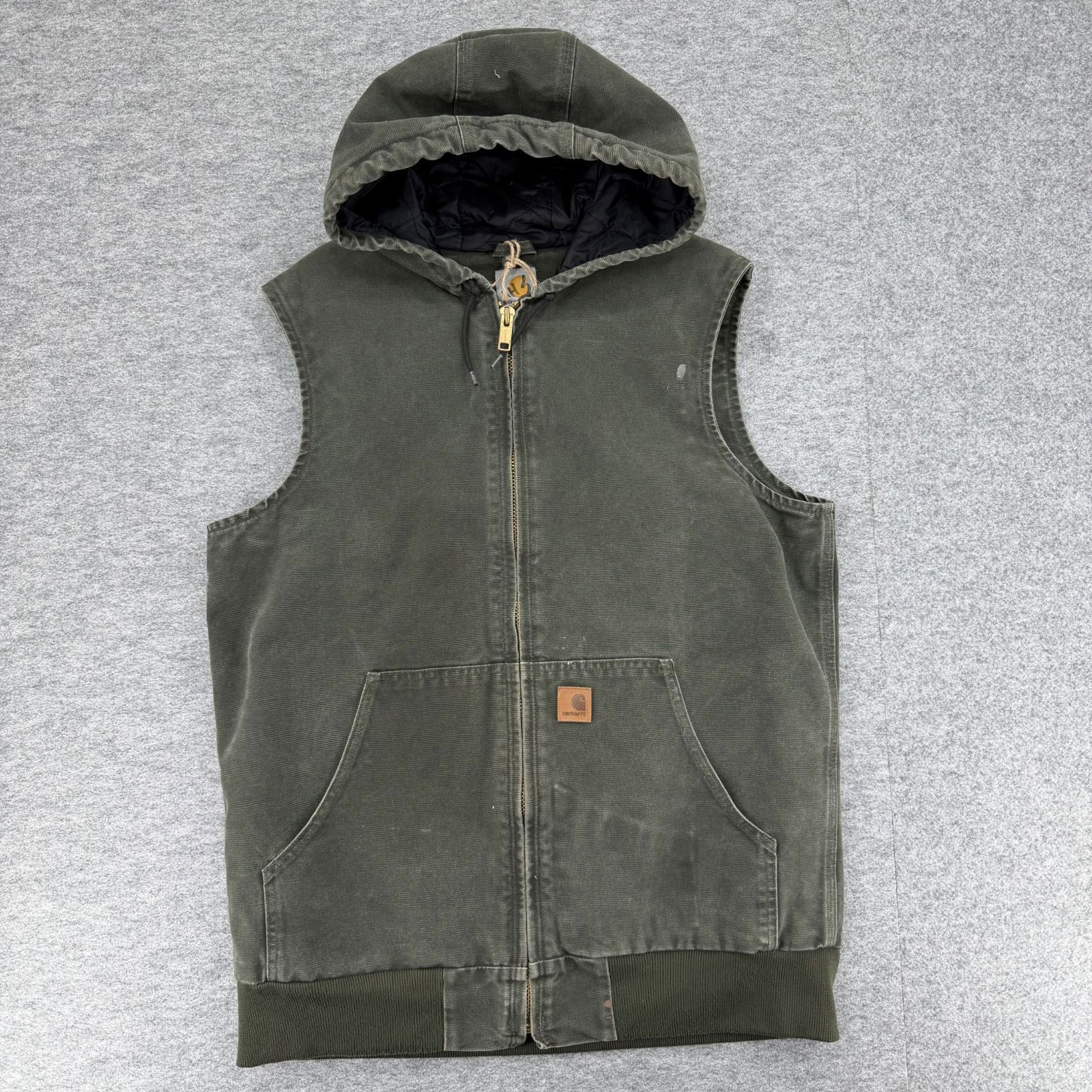 Carhartt カーハート ダック地 フード付きフルジップ ダックベスト