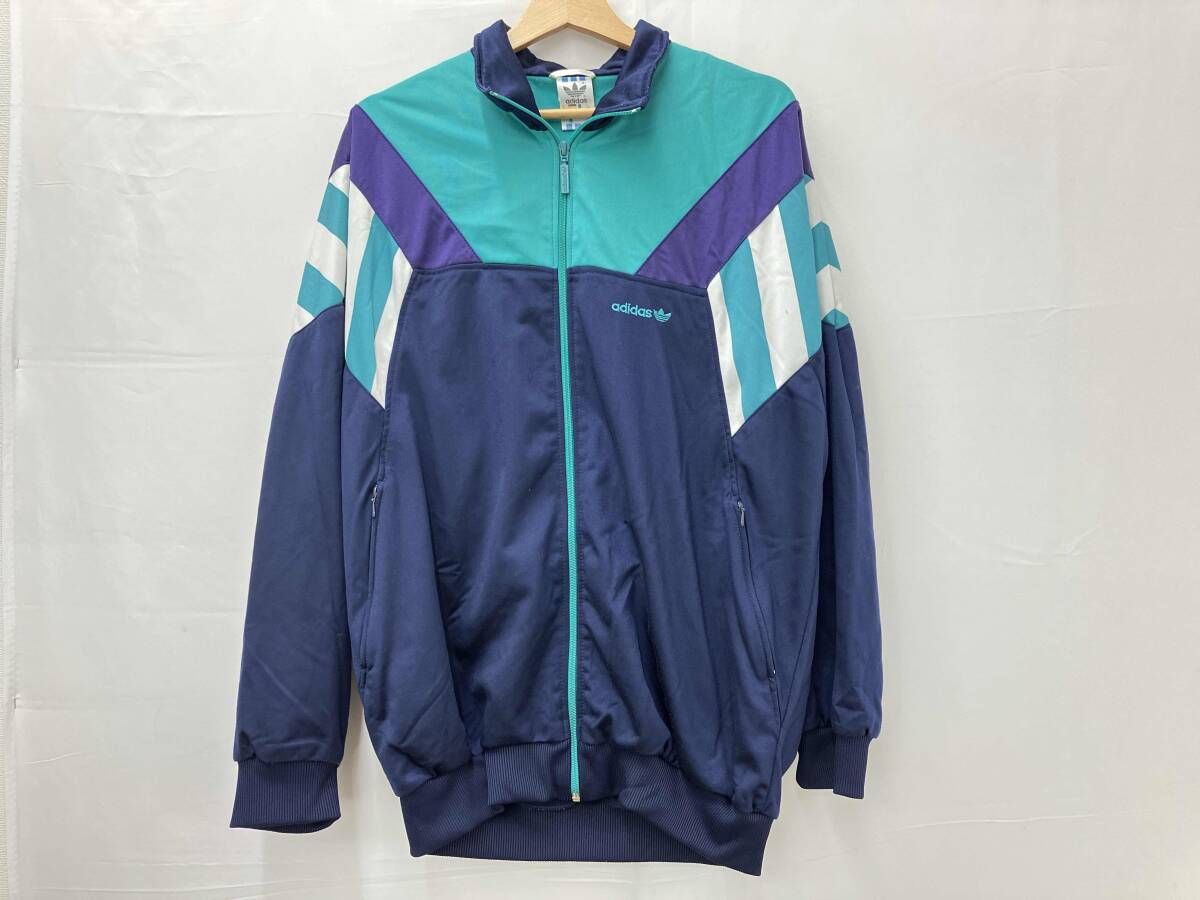 adidas アディダス トラックジャケット ジャージ ジップアップジャケット ジャンパー サイズUSA-L メンズ ネイビー系 70s