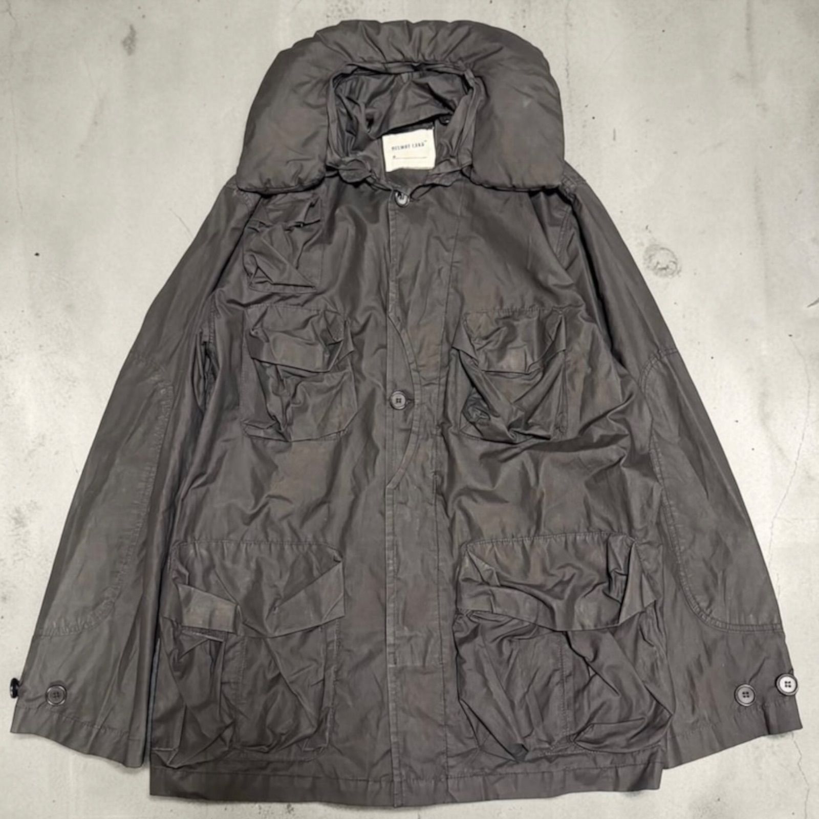 【本人期】ヘルムートラング HELMUT LANG 本人期 マルチポケット パラシュート　フィールドジャケット 00SS　バックパック 隠しフード　アーカイブ