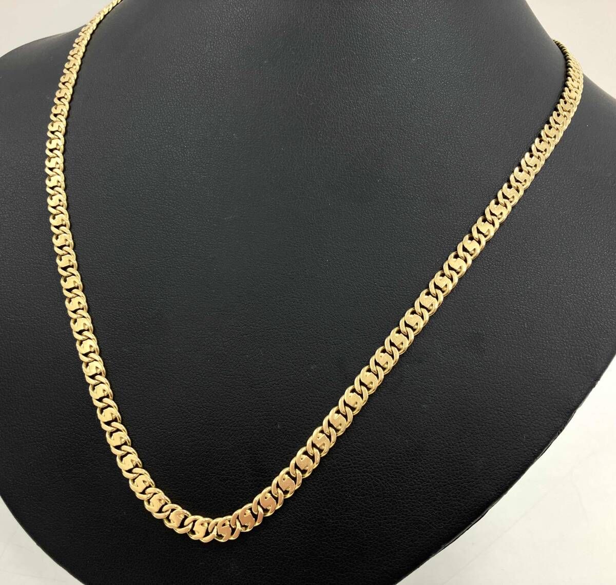 18KT 総重量約51.4g 約77㎝ ネックレス チェーンのみ ロング イエローゴールド ロック付き