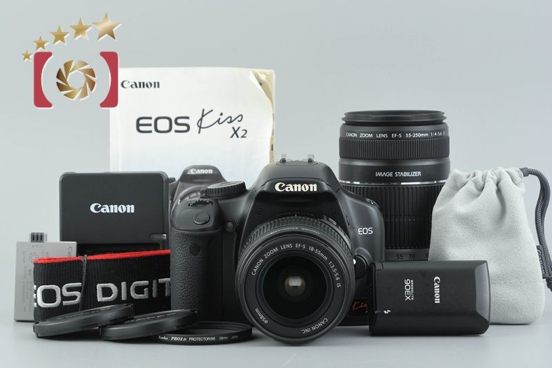 【中古】Canon キヤノン EOS Kiss X2 ダブルズームキット 15,260円