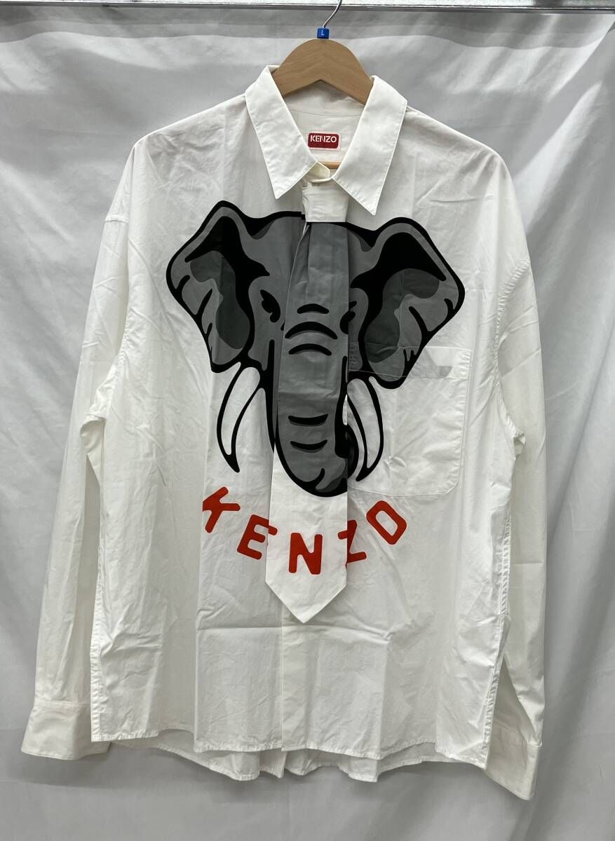 KENZO ケンゾー 長袖シャツ L ホワイト