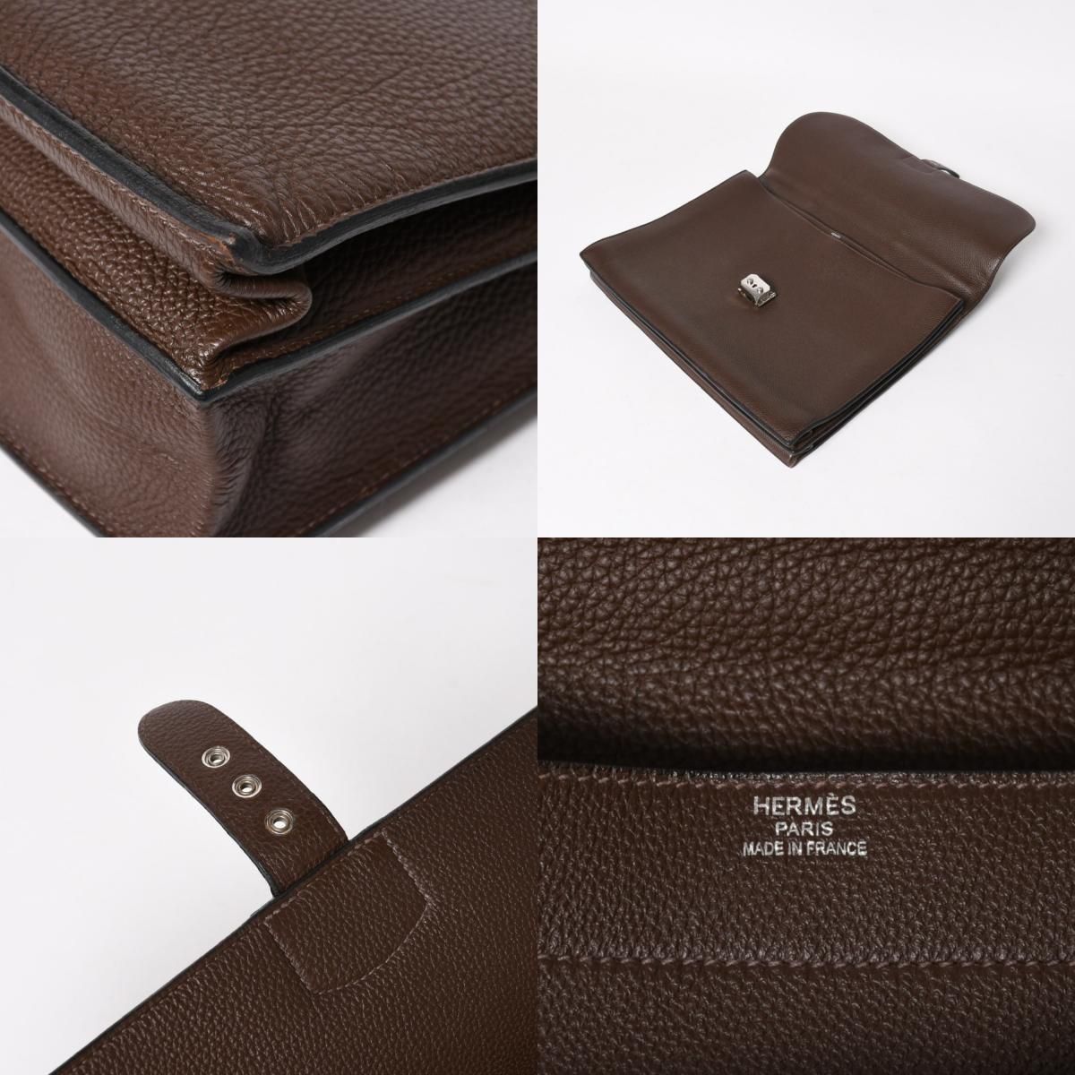 HERMES エルメス サック ア デペッシュ41 トリプル レザール ビジネス