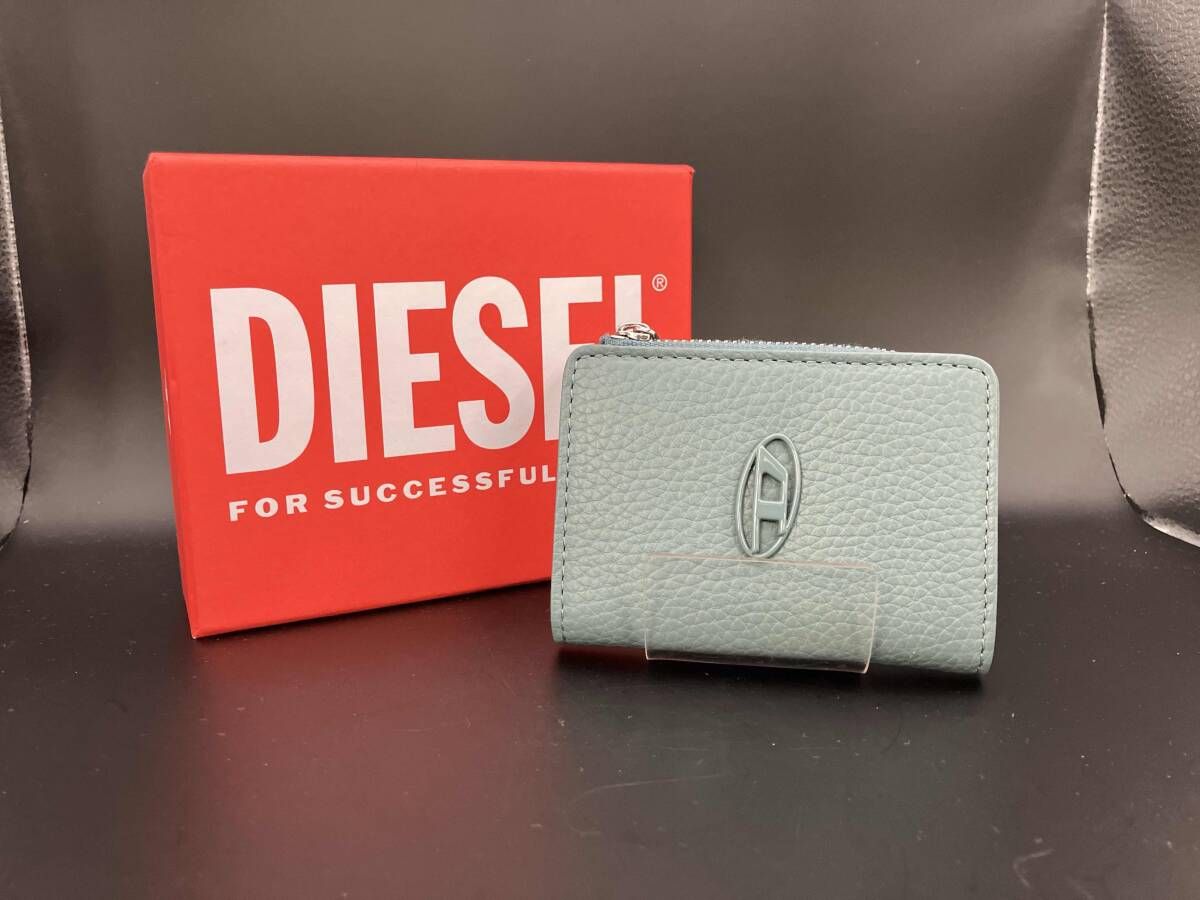 DIESEL ディーゼル　二つ折り財布　くすみブルー