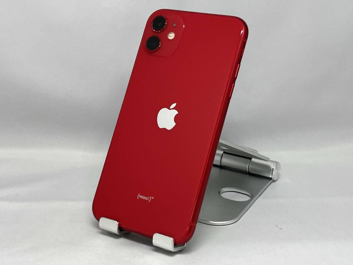 au 【SIMロックなし】MWLV2J/A iPhone 11 64GB レッド au