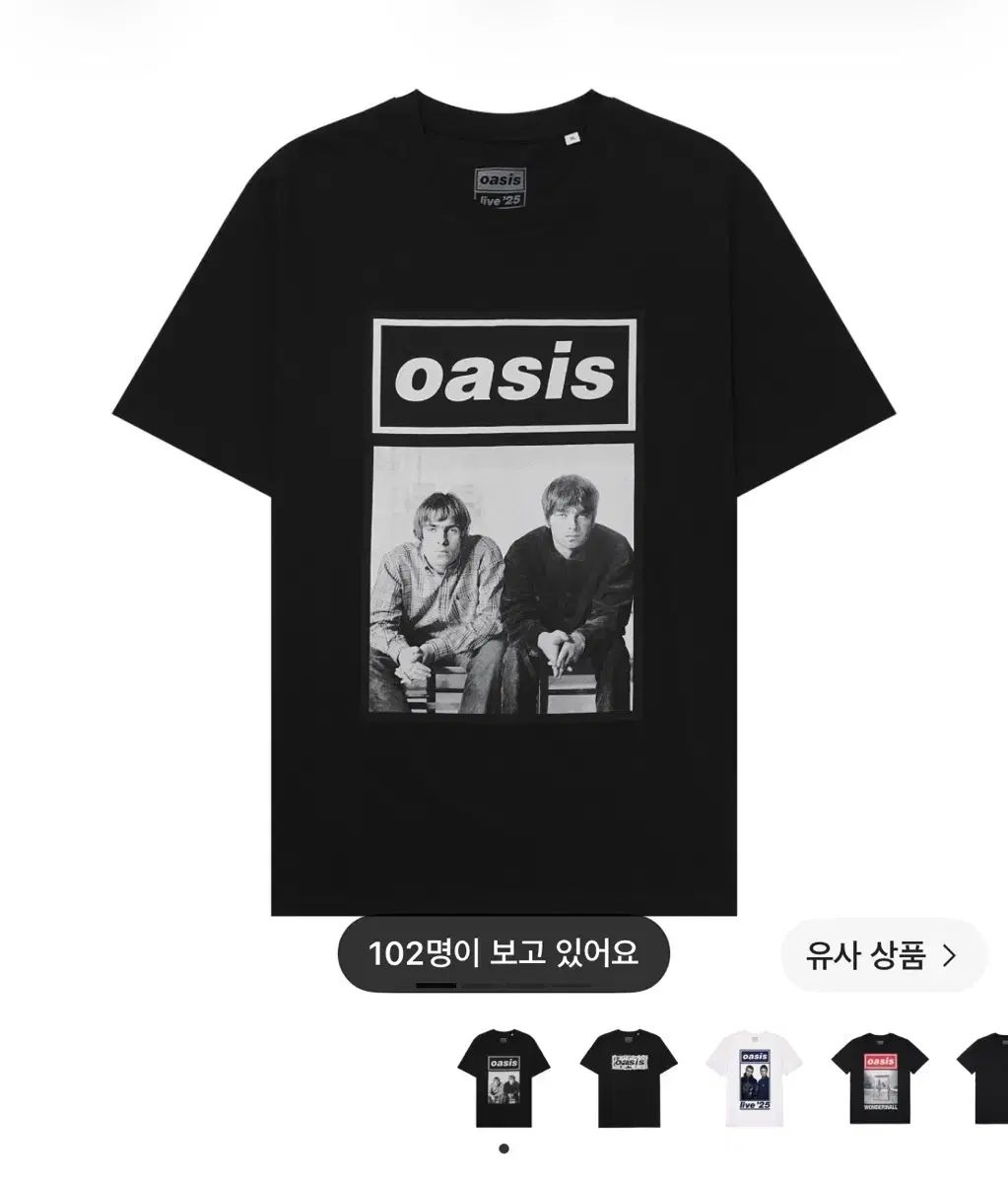 M オアジス ライブ 25 半袖 Tシャツ ブラック