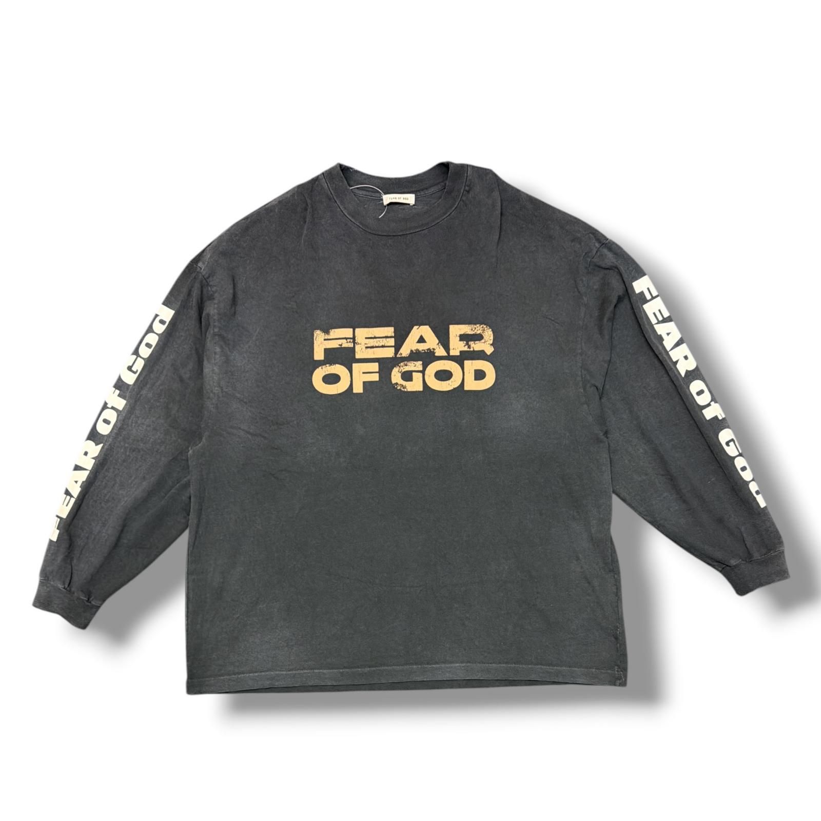 FEAR OF GOD 25AW プリントTシャツ オーバーサイズ長袖カットソー フィアオブゴッド FG25FW10-10402HW チャコール L （19228M）