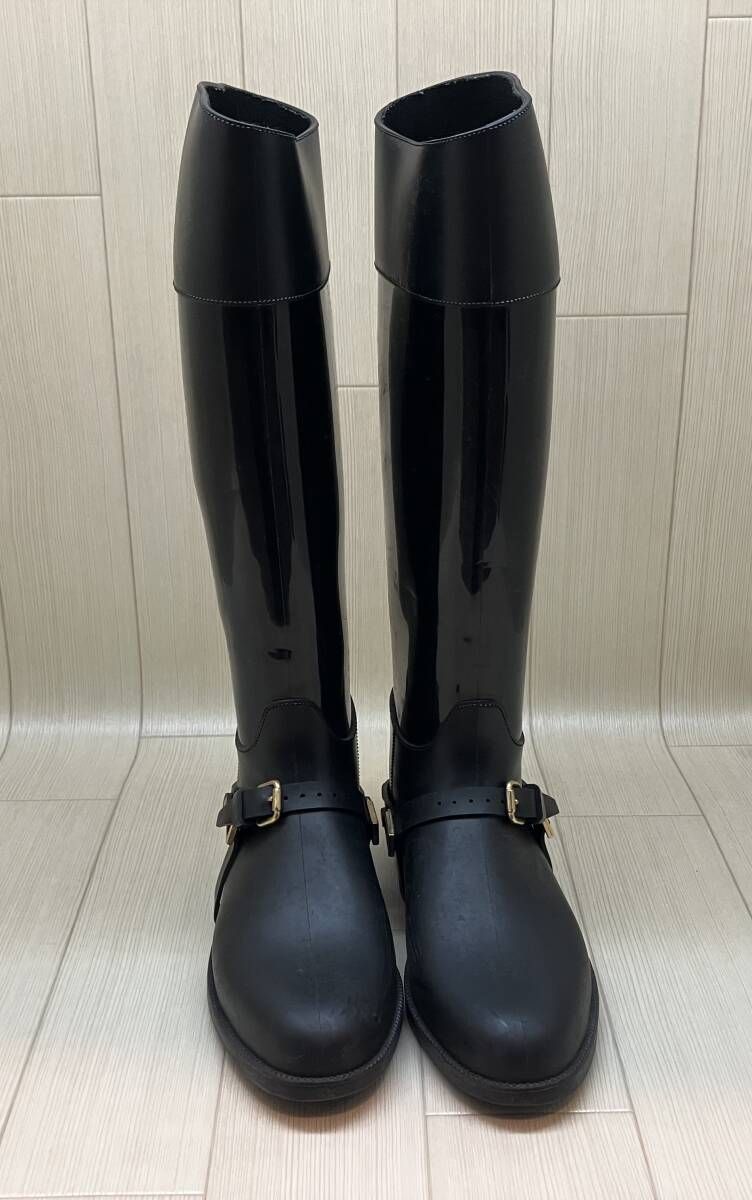 ★ JIMMY CHOO ジミーチュウ ロングプーツ レインプーツ サイズ 37 ブラック 通年 11,669円