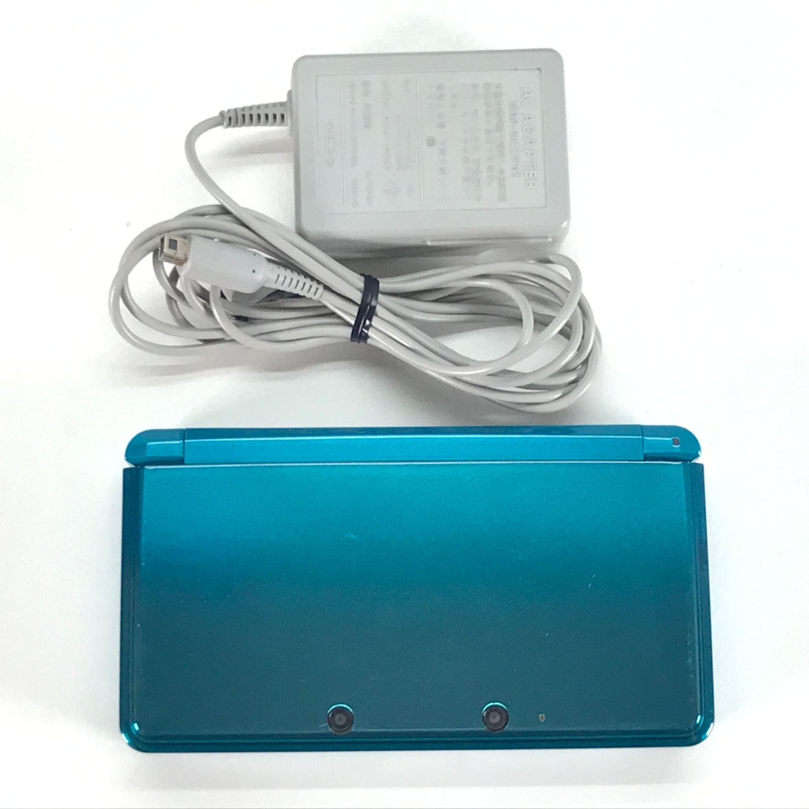 ●任天堂 ゲーム機本体 ニンテンドー3DS本体 ライトブルー 箱なし 充電器付き ジャンク品