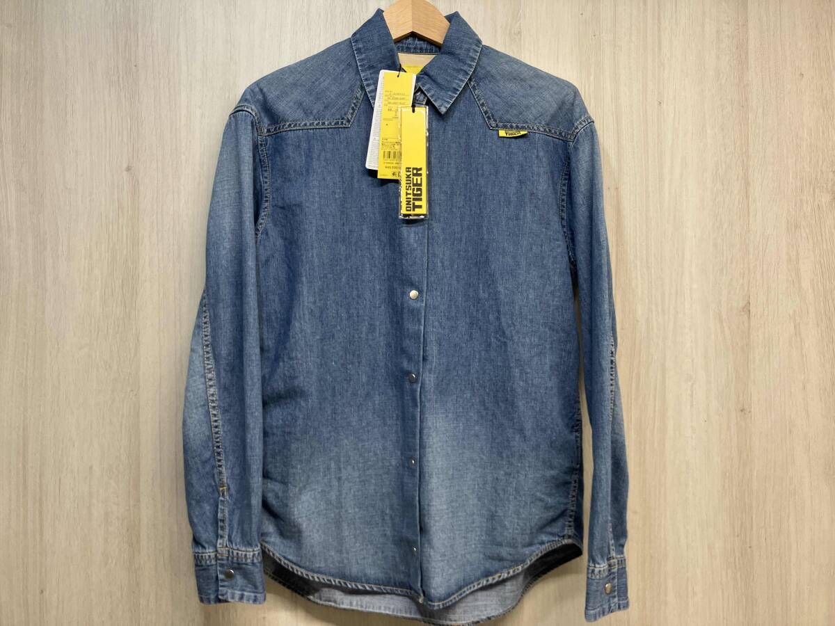 Onitsuka Tiger WOMEN'S DENIM SHIRT LIGHT BLUE 2182B532 オニツカタイガー デニムシャツ レディース 長袖 ライトブルー