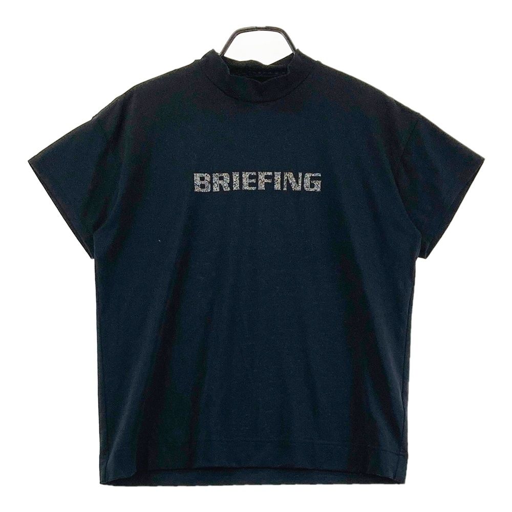サイズ：L BRIEFING GOLF ブリーフィング 2024年モデル モックネック 半袖Tシャツ ブラック系 [240101737450] ゴルフウェア レディース ストスト