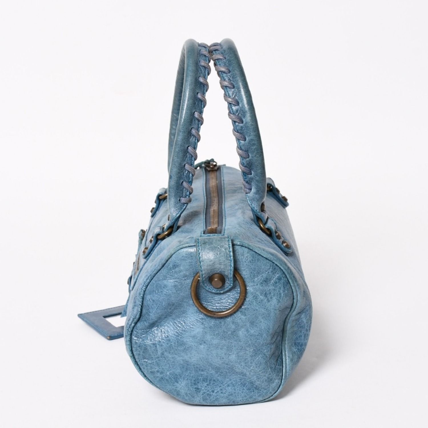 Balenciaga ハンドバッグ ターコイズブルー BALENCIAGA バレンシアガ ミニ ツィギー 2WAY ハンドバッグ ショルダー
