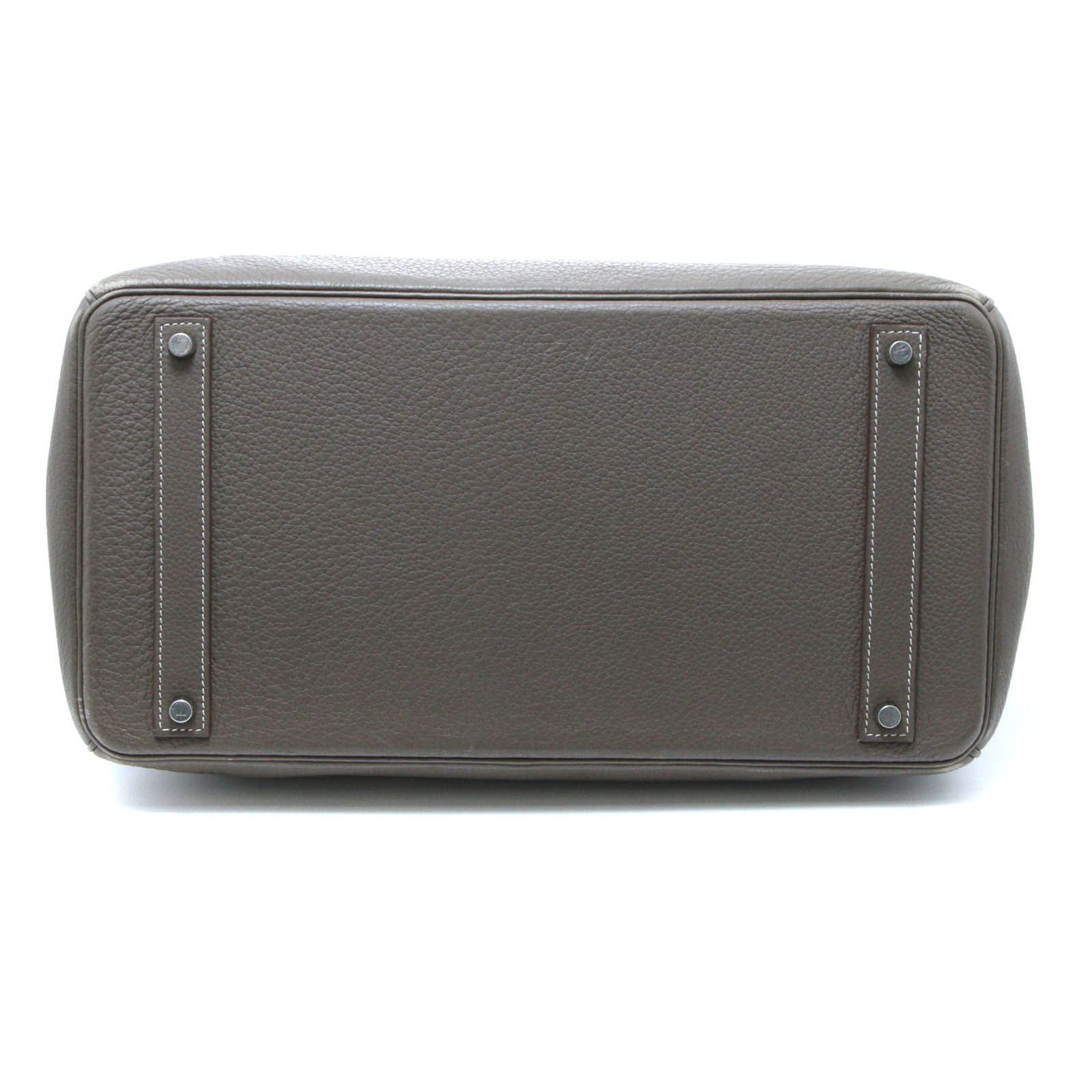 HERMES エルメス バーキン40 エトゥープ/SV ハンドバッグ トリヨン 
