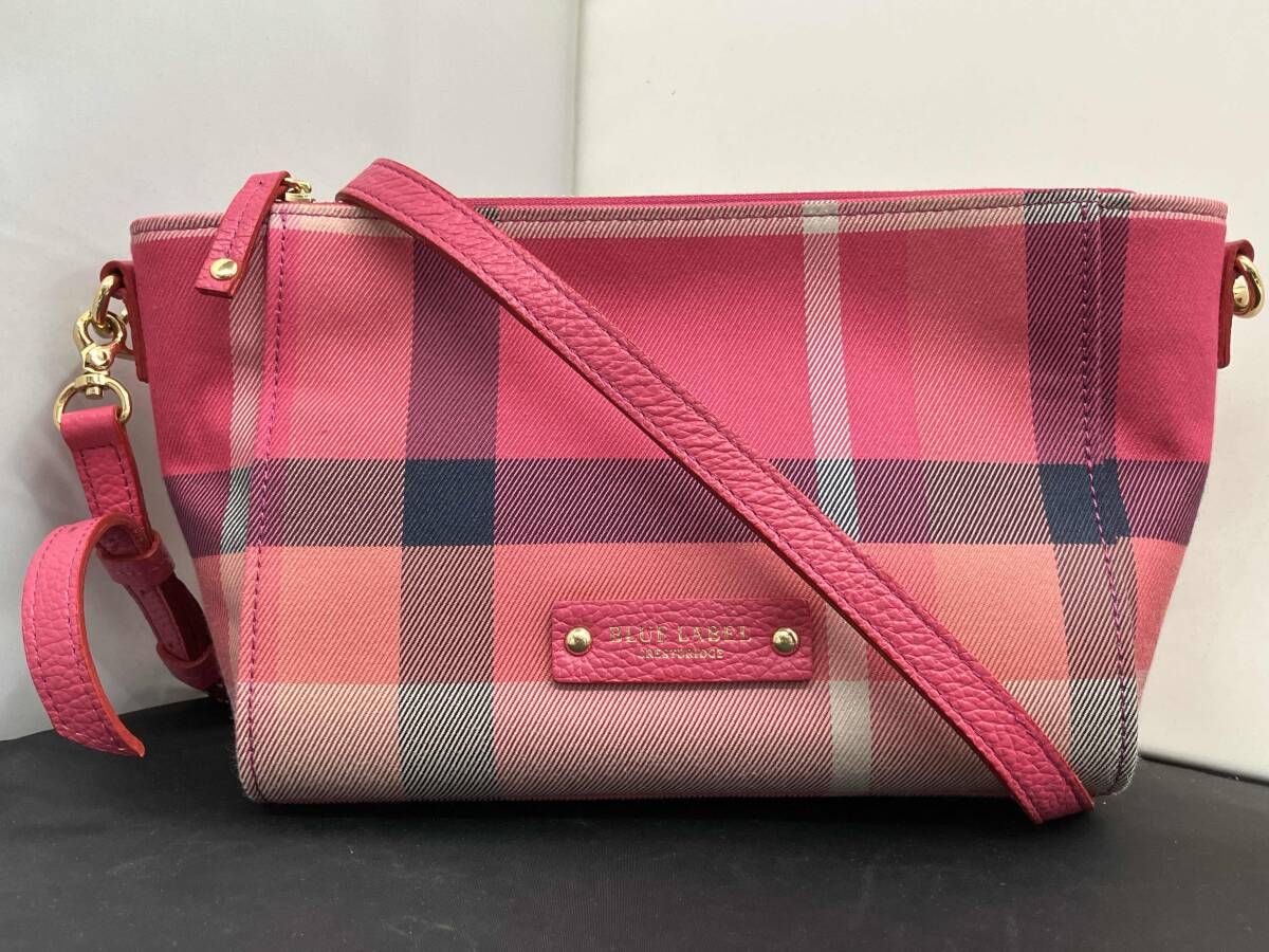 BLUE LABEL CRESTBRIDGE(ブルー レーベル クリストブリッジ)/ 55183-238-14 / SHOULDER BAG(ショルダーバッグ)/ チェック柄 / PINK(ピンク)