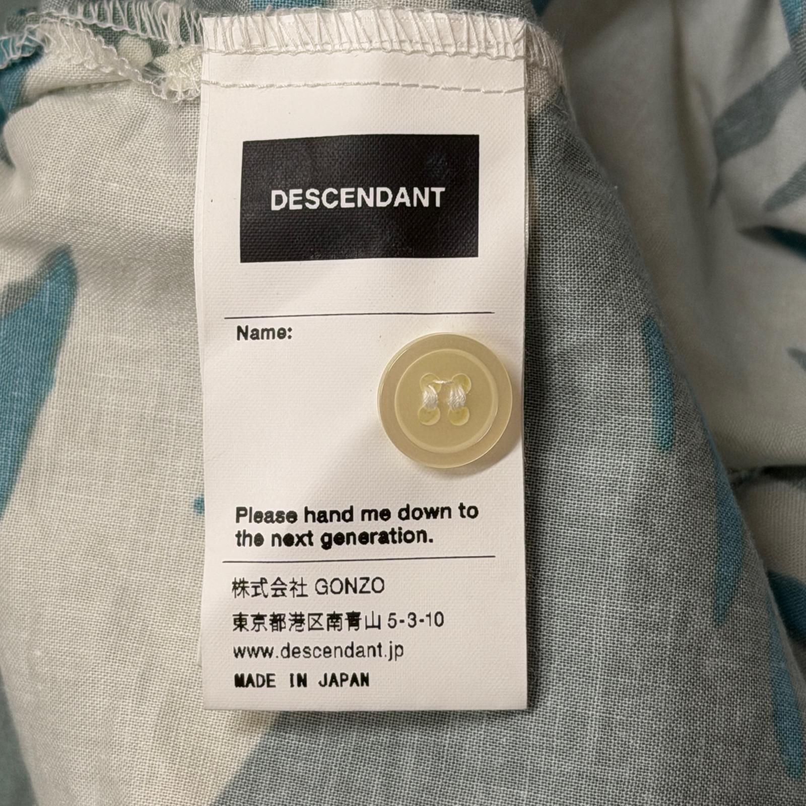 DESCENDANT 26SS EDGD OPEN COLLAR TEXTILE SS SHIRT オープンカラー