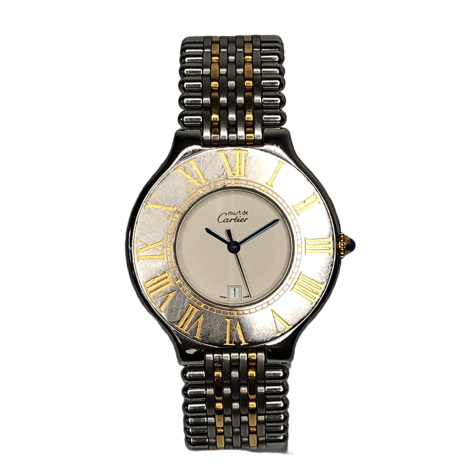 Cartier カルティエ W10050F4 マスト21 ヴァンテアン LM クオーツ メンズ 腕時計 不動品 時刻調整可能 中古 訳あり T11419022