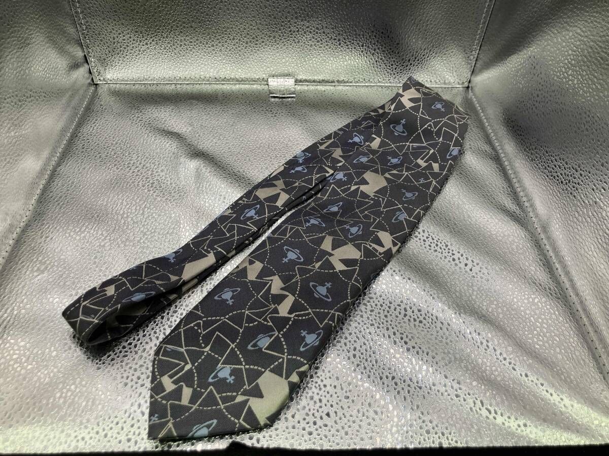 VIVIENNE WESTWOOD オーブデザインネクタイ グレー ヴィヴィアンウエストウッド