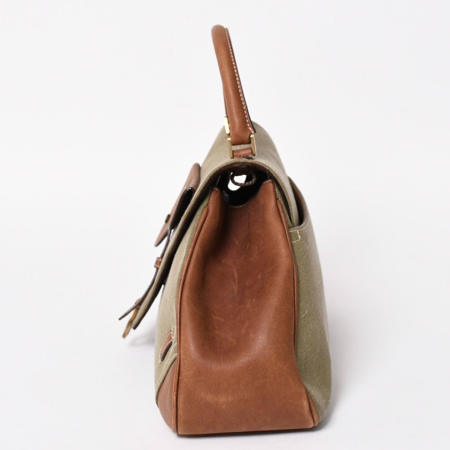 Christian Dior クリスチャンディオール サドルバッグ ハンドバッグ カーキ ブラウン ゴールド金具 希少 BO B 0013 美品 中古 4a005268 Christian Dior クリスチャンディオール サドルバッグ ハンドバッグ カーキ ブラウン ゴールド金具 希少 BO B 0013 美品 中古 4a005268