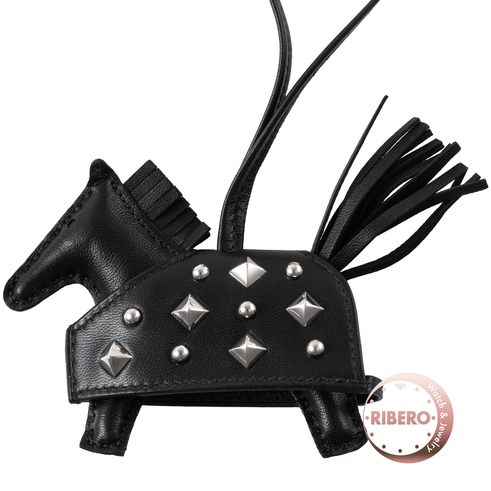 【未使用】HERMES エルメス ロデオ PM ロベオ ロック チャーム ホース アニョーミロ ブラック【中古】