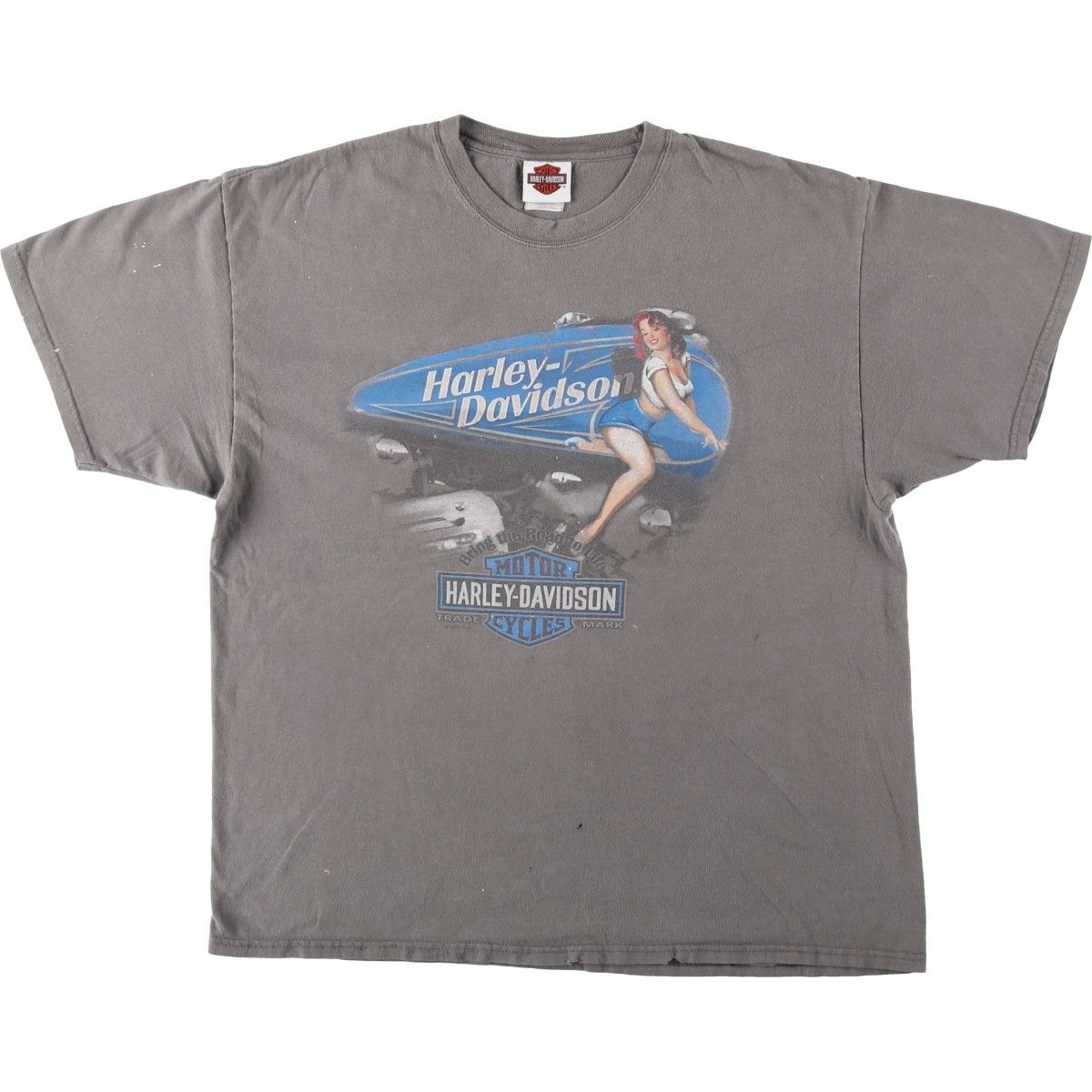 古着 ハーレーダビッドソン Harley-Davidson ピンナップガール モーターサイクル バイクTシャツ メンズXL相当/eaa657284