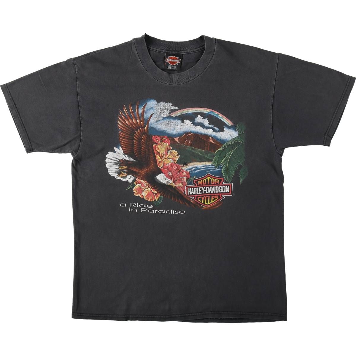 古着 ハーレーダビッドソン Harley-Davidson 鷲柄 イーグル柄 モーターサイクル バイクTシャツ USA製 メンズL相当/eaa653749