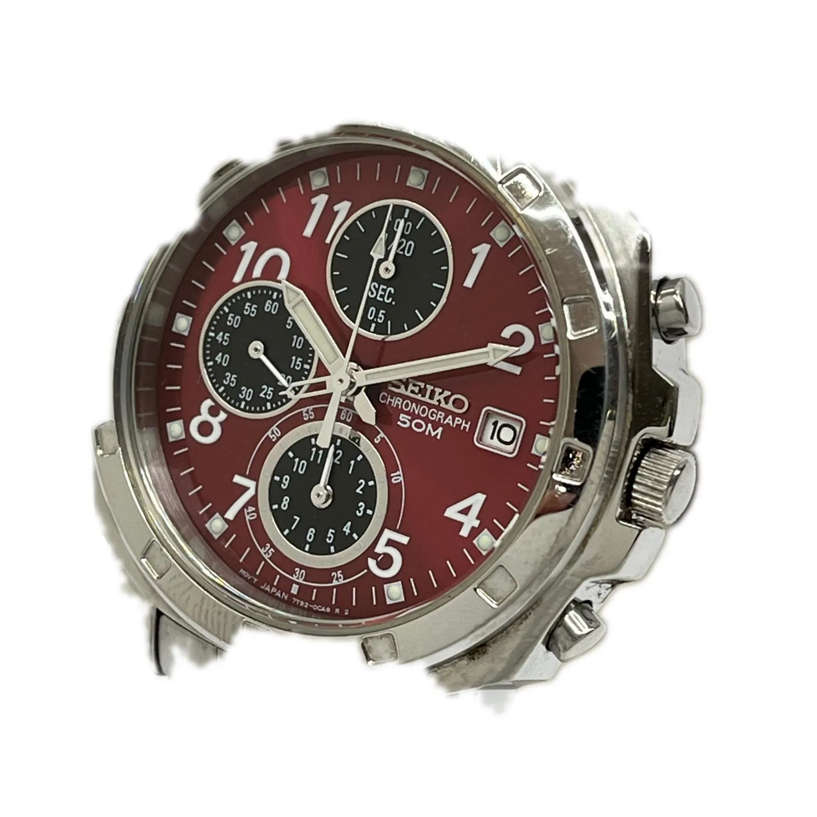 SEIKO セイコー クォーツ 腕時計 クロノグラフ SND495PC シルバー 